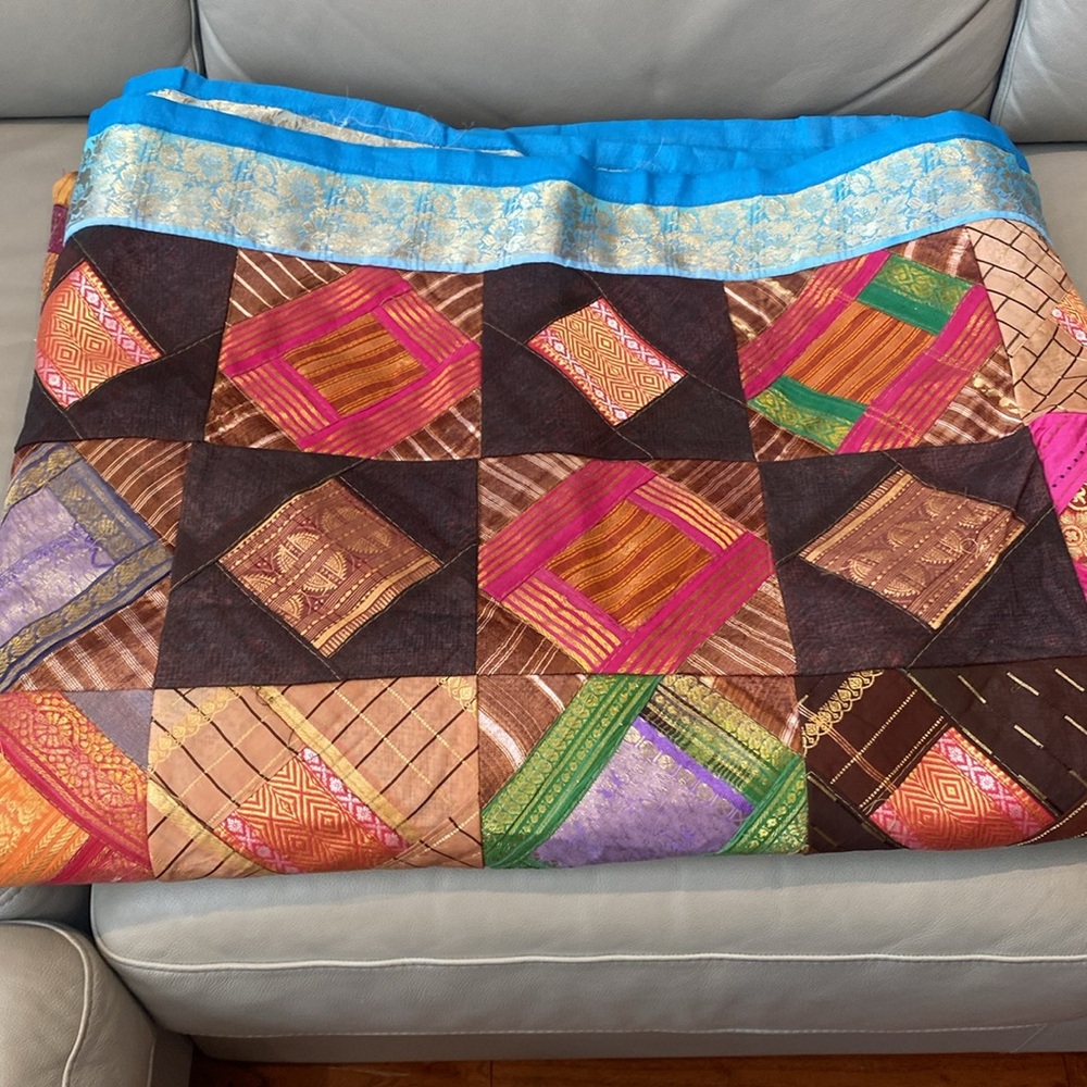 Hand made saree Material comforter queen size